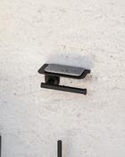Sonia Tecno Project Toilet Roll Holder With Shelf - Black image