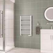 Eastbrook Coronium Round Vertical Heated Towel Rail Gloss White image