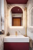 HiB Romana Arch 60 LED Bathroom Cabinet – 600mm (Brushed Brass Finish)