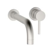 Bathworks Essentials Core Wall Mounted Basin Tap Brushed Nickel image
