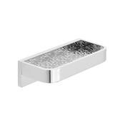Vado Omika Shelf with Geometric Insert 200mm (8”) - Chrome image
