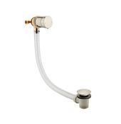 Bathworks Essentials Bath Filler &amp; Overflow + Click Clack Waste Brushed Nickel