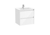 Roca Tenet 600mm 2 Drawer Vanity Unit with Basin - Gloss White image