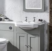 Tavistock Vitoria Semi-Countertop Basin - 2 tap hole