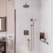 Burlington Guild Thermostatic Dual Outlet Shower Valve Set Brushed Nickel image