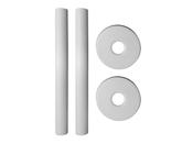 Radiator Pipe Sleeve Kit With Collar - White
