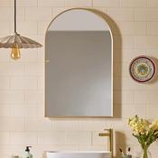 Tavistock Verge Arched Mirror - Brushed Brass