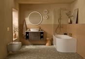 Tavistock Cadence 1000 Fluted Vanity, Side Storage, Basin &amp; Worktop