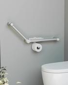 Sonia Go Care Toilet Roll Holder With Shelf - Grey Silk image