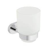 Vado Life Frosted Glass Tumbler with Holder - Chrome image