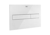 Roca PL7 Dual Flush Plate - White With Glass image