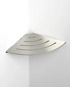 Sonia Nox Corner Metal Shelf - Brushed Stainless Steel image