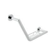 VADO Spa Angled Grab Rail with Basket Chrome 456mm