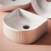 HiB Cleo Fluted Ceramic Countertop Basin