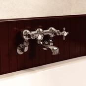 Burlington Claremont Wall Mounted Bath Filler - Chrome image