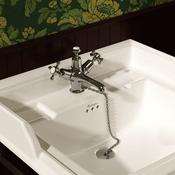 Burlington Claremont Deck Mounted Basin Mixer - Chrome image