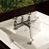 Burlington Claremont Deck Mounted Bridge Basin Mixer - Chrome image