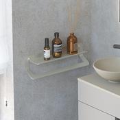 Sonia Quick Bathroom Shelf With Towel Rail 450mm Aluminium image