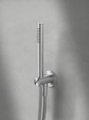 Flow Shower Handset Holder and Outlet - Brushed Stainless Steel image