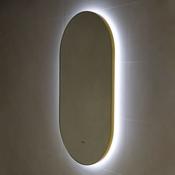 HiB Arcane Pill LED Illuminated Bathroom Mirror 400 x 800mm – Brushed Brass image