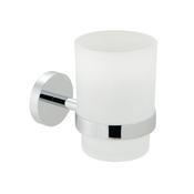 Vado Spa Frosted Glass Tumbler with Holder - Chrome image