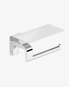 Sonia Eletech Toilet Roll Holder With Shelf - Chrome image
