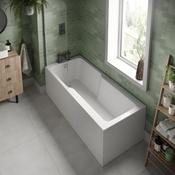 Evolve Contemporary Straight Shower Bath 1700 x 750mm image