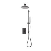 Bathworks Essentials Core Gunmetal Round Handle, Head &amp; Handset Riser Kit image