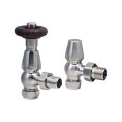 Bathworks Essentials Designer Angled Valves Satin Nickel (Pair)