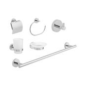 Vado Sirkel 6 Piece Bathroom Accessory Pack Chrome Brass image