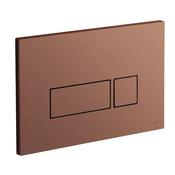 Vado Square Button Flush Plate - Brushed Bronze image