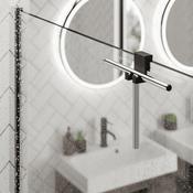 HiB Shower Squeegee &amp; Rubber Holder in Chrome image