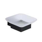 Bathworks Essentials Mono Soap Dish Holder Matte Black image