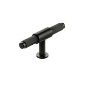 Bathworks Essentials Knurled T Bar 95mm Handle Black