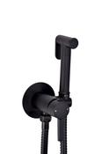 Bathworks Essentials Douche Handset, Flexi, Holder &amp; Outlet Elbow Black image