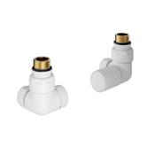 Vado Muse Corner Radiator Valves – Matt White
