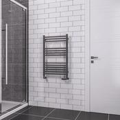Eastbrook Tuscan Square Multirail Straight Heated Towel Rail Matt Anthracite image
