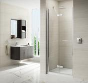 Series 8 Frameless Hinged Bifold Shower Door - 1000mm