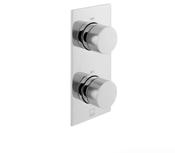 Vado Tablet Knurled Accents 2 Outlet Thermostatic Shower Valve – Chrome
