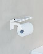 Sonia Eletech Toilet Roll Holder With Shelf - White image