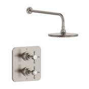 Burlington Guild Thermostatic Shower Valve and Fixed Head Brushed Nickel image