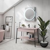 HiB Solas LED Illuminated Black Frame Mirror With Demister Pad image
