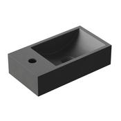 HiB Entero Onyx Black 400mm Concrete Basin
