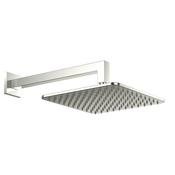 Bathworks Essentials Square Shower Arm &amp; Head Brushed Nickel image