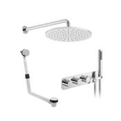 VADO Tablet Altitude Concealed 3 Outlet Thermostatic Shower + Bath Filler Pack