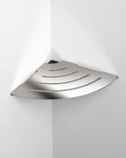 Sonia Nox Corner Metal Shelf - Polished Stainless Steel image