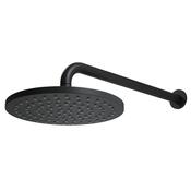 Bathworks Essentials Core Round Shower Head &amp; Arm Matte Black image