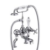 Burlington Claremont Deck Mounted Bath Shower Mixer - Chrome image