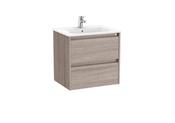 Roca Tenet 600mm 2 Drawer Vanity Unit with Basin - City Oak image