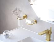 Sonia Tecno Project Bathroom Glass Soap Dish Brushed Gold